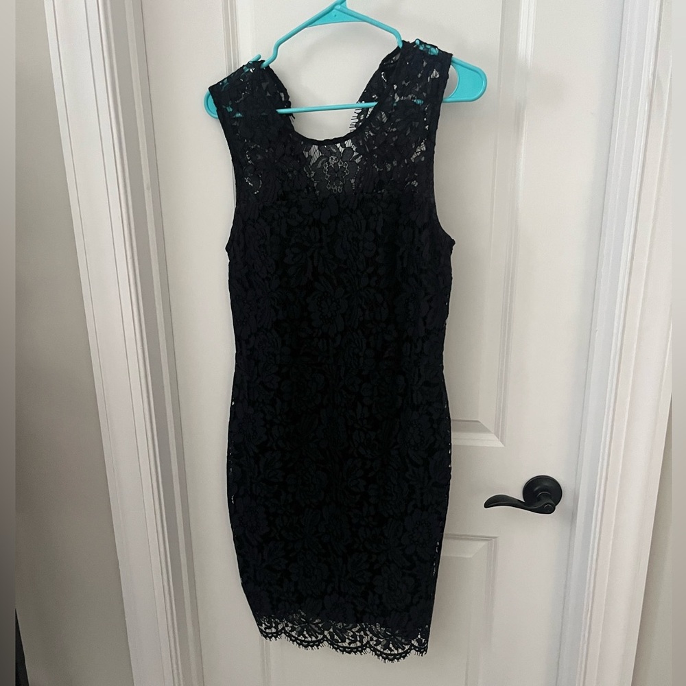 Banana Republic Black Lace Mini Dress